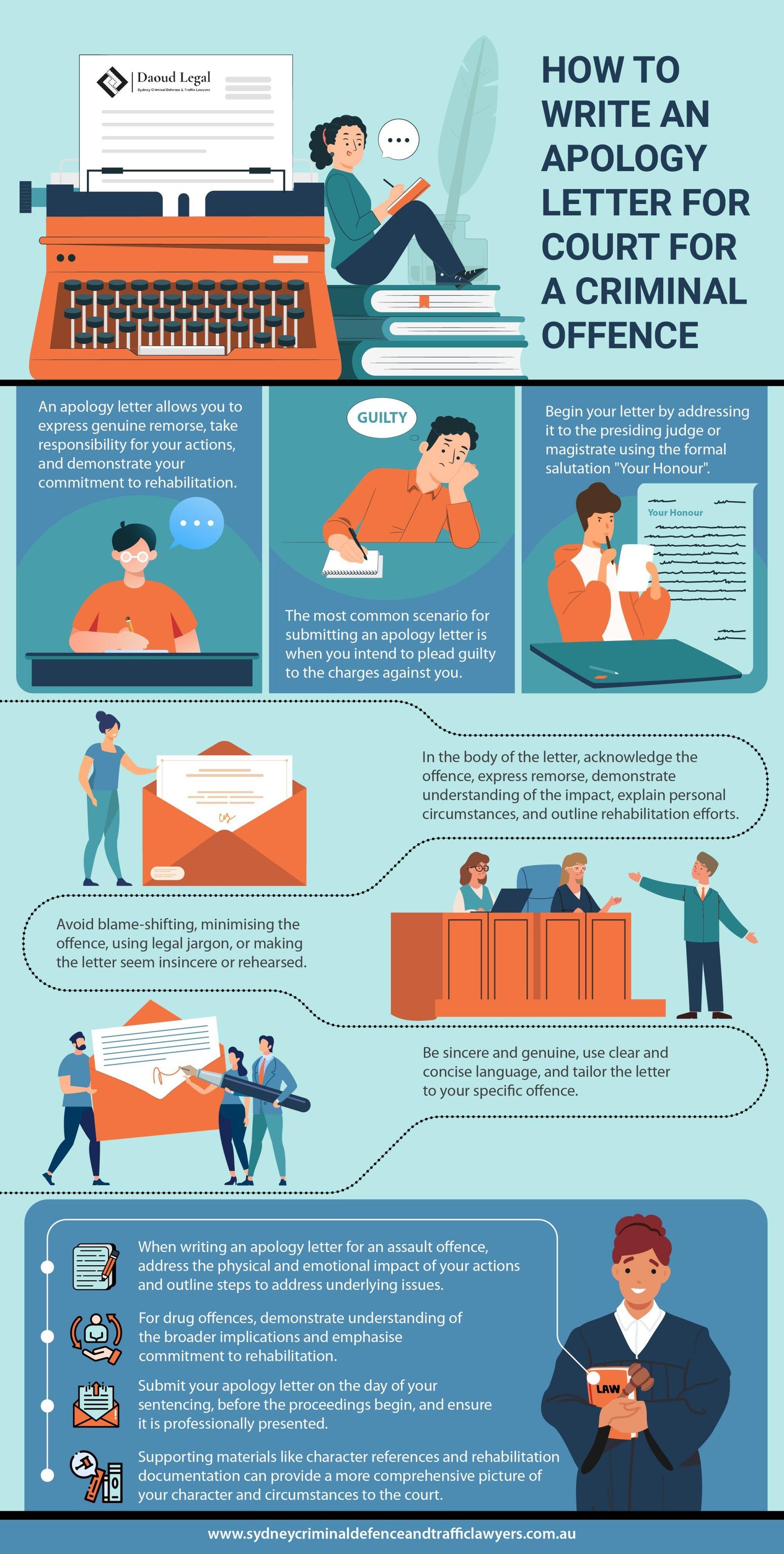 An Infographic Guide to Writing an Apology Letter for Court for a Criminal Offence An Infographic Guide to Writing an Apology Letter for Court for a Criminal Offence