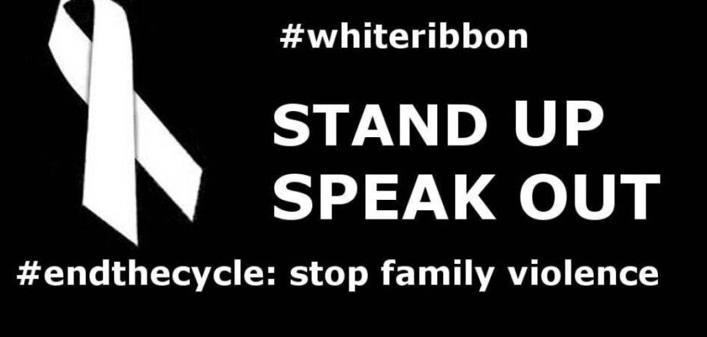 White ribbon, Stand Up Speak Out: End the cycle; stop family violence. #whiteribbon #endthecycle