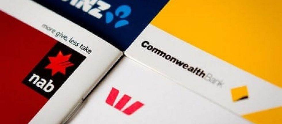 Logos of major Australian banks: NAB, ANZ, Commonwealth Bank, and Westpac.